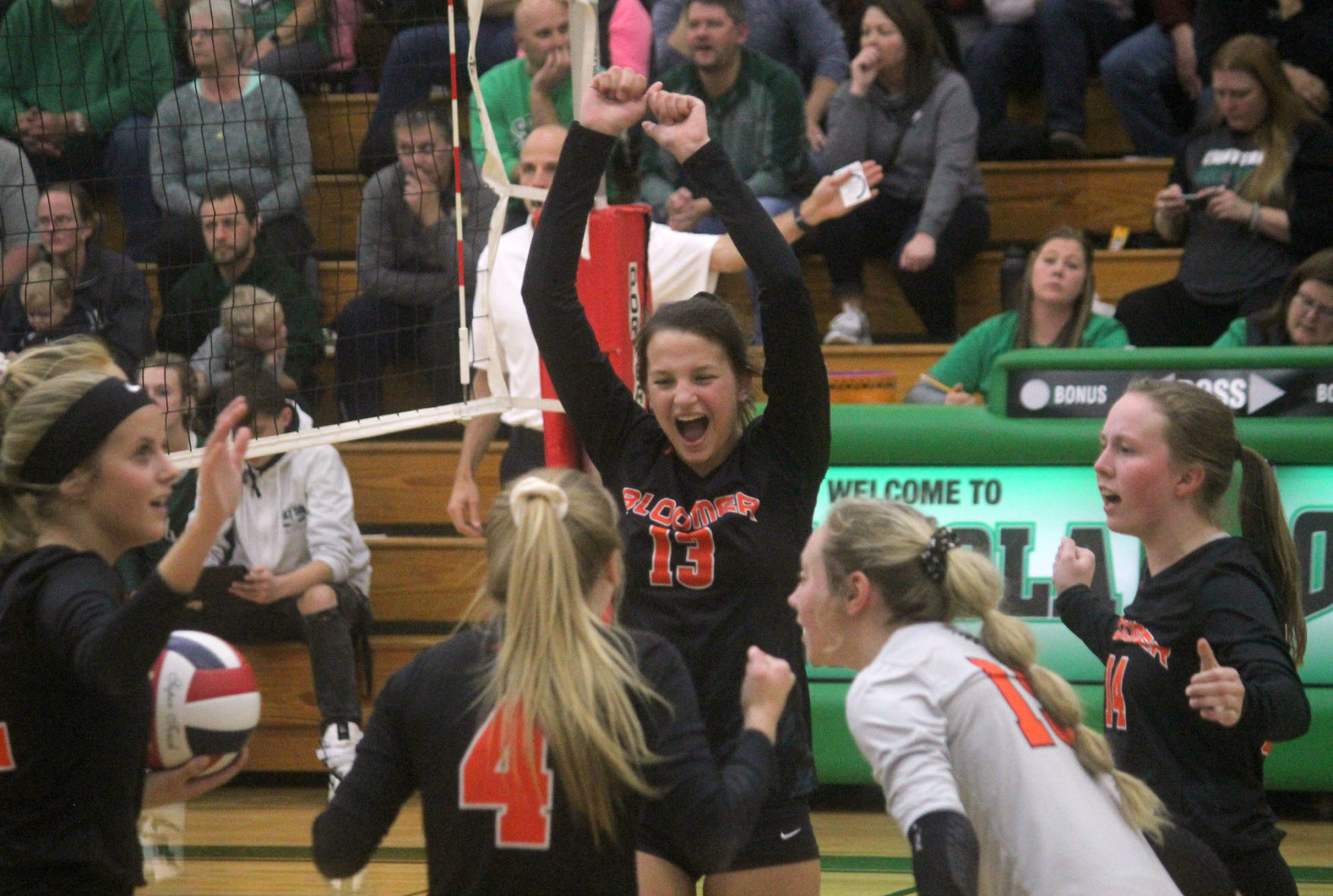 Bloomer volleyball at Osceola 10-31-19